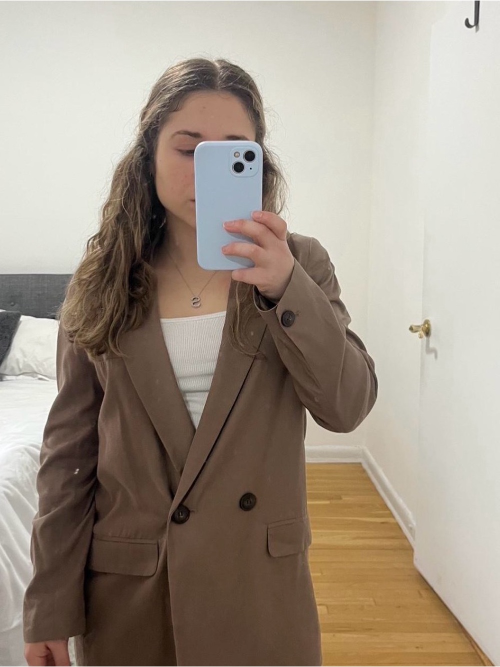 Madewell Double-Breasted Blazer in Brown